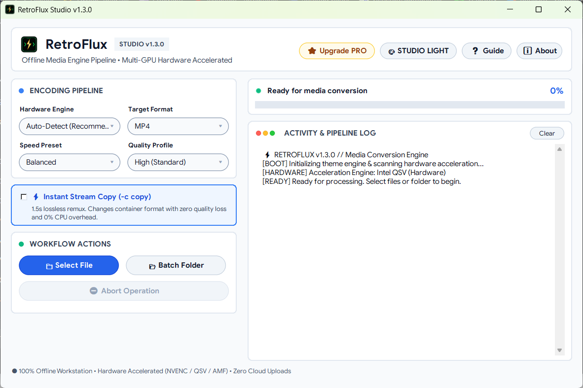 RetroFlux PRO Modern Light Theme